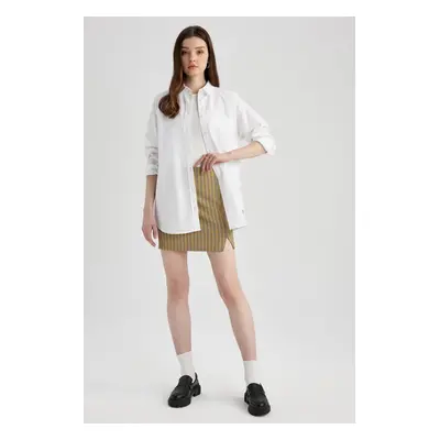 DEFACTO Basic Slit Woven Basic Mini Skirt