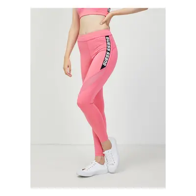 Pink women's sports leggings Guess Angelica - Women