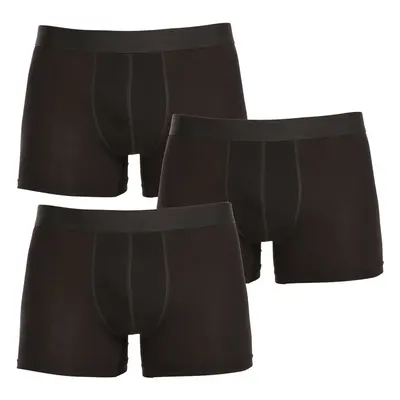 3PACK Men's Boxer Shorts Nedeto Oversize Black