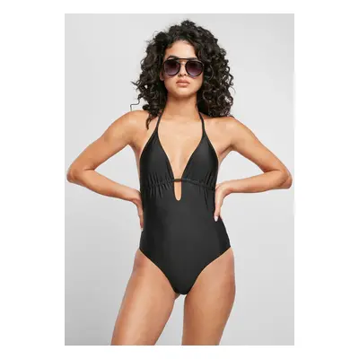 Women's recycled triangle swimsuit black