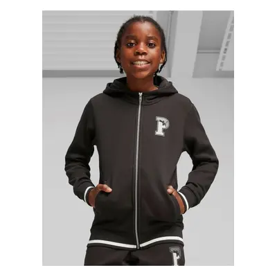 Black Boys' Zippered Hoodie Puma Squad - Boys