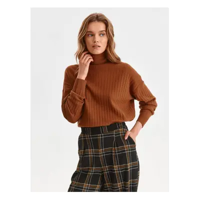 Women's brown turtleneck TOP SECRET - Women