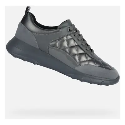 Dark gray women's sneakers Geox Alleniee - Women's