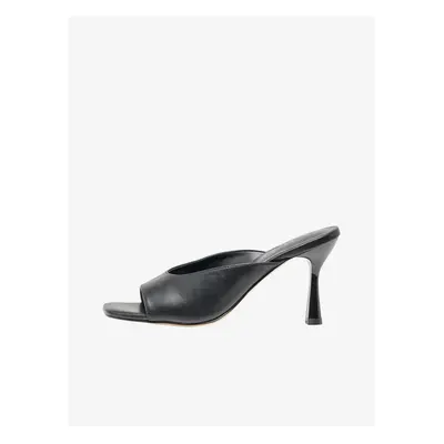 Black Women's Heeled Slippers ONLY Aiko - Women