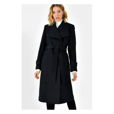 Z6645 DEWBERRY WOMEN'S COAT-NAVY BLUE