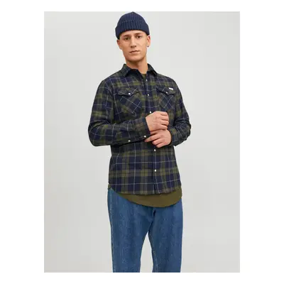 Blue-green Men's Plaid Shirt Jack & Jones Heridan - Men