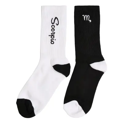 Zodiac 2-Pack Black/White Scorpion Socks