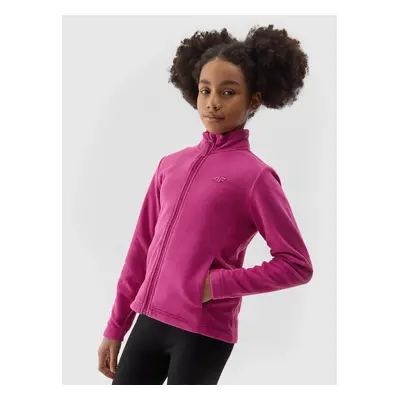 Girls' Regular 4F Fleece with Stand-Up Collar - Pink