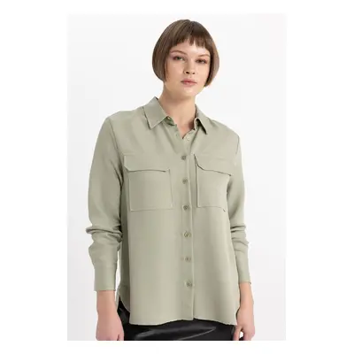 DEFACTO Regular Fit Textured Long Sleeve Shirt