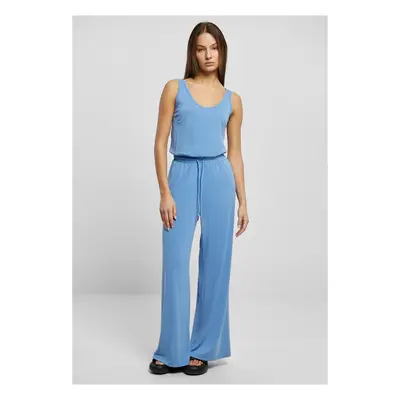 Women's modal long-sleeved jumpsuit in blue