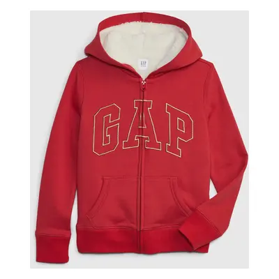 Children's sweatshirt sherpa with GAP logo - Girls