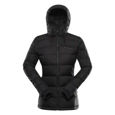 Women's winter down jacket with dwr ALPINE PRO ROGITA black