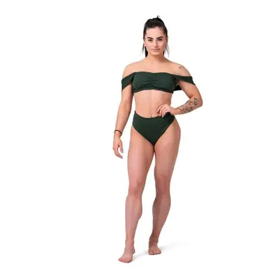 Women's swimsuit Nebbia Miami retro bikini - top dark green