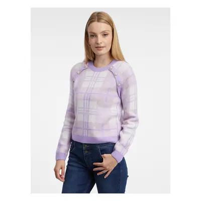 Orsay Light Purple Women's Check Sweater - Women