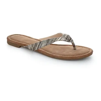 Women's flip-flops LOAP HERBA Brown/Grey