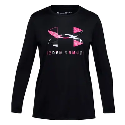 Under Armour Tech Graphic Big Logo LS T-Shirt for Girls - BLK