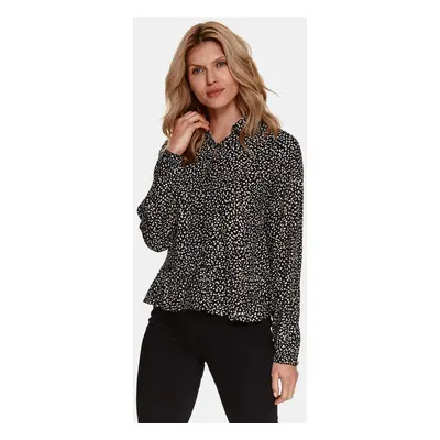 Black patterned blouse with buttons TOP SECRET - Women