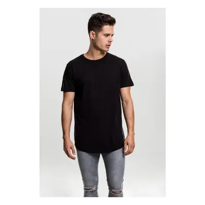 Long T-shirt in the shape of black