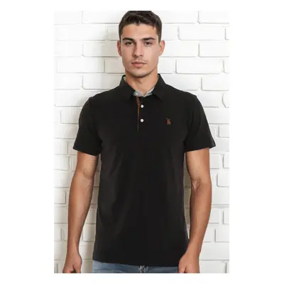 T8582 DEWBERRY MEN'S T-SHIRT-PLAIN BLACK