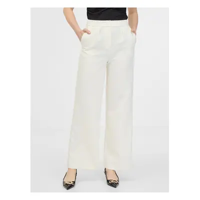 Orsay Cream women's wide trousers - Women's