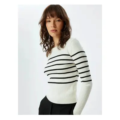 Koton Knitted Sweater Long Sleeve Crew Neck