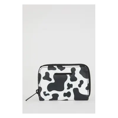 DEFACTO Women's Zebra Patterned Faux Leather Wallet