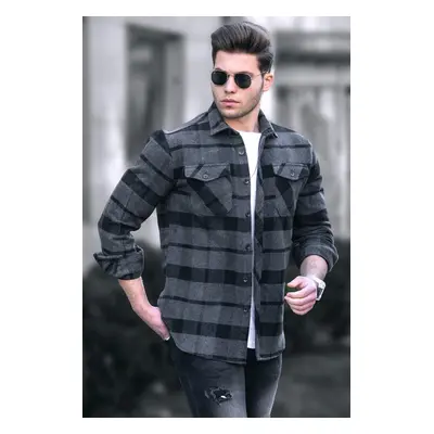 Madmext Anthracite Lumberjack Shirt