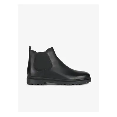 Black men's leather ankle boots Geox - Men