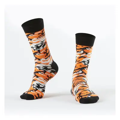 Orange camo men's socks