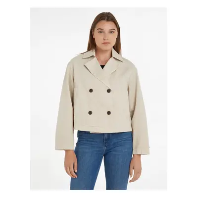 Beige Ladies Light Shortened Coat Tommy Hilfiger - Women