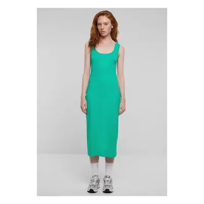 Women's Long Rib Green Dress