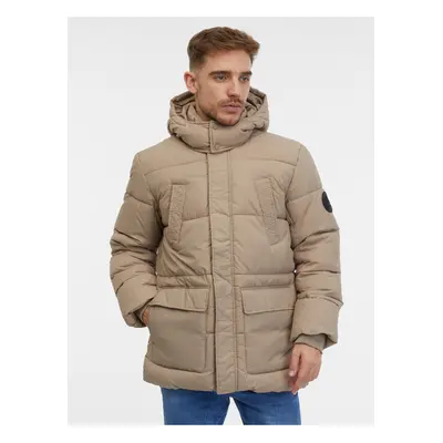 Beige Men's Quilted Jacket ONLY & SONS Arwin - Men