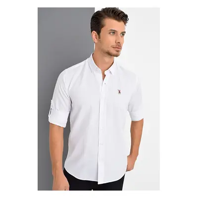 G674 DEWBERRY MEN'S SHIRT-WHITE