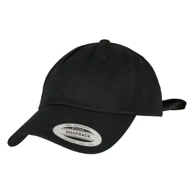 Satin Bow Dad Cap Black