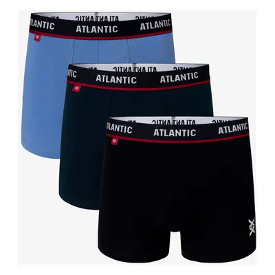 3-PACK Men's boxers ATLANTIC - dark blue, blue, dark blue