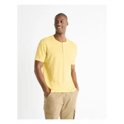 Celio Linen Short Sleeve T-Shirt - Men