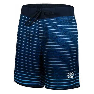 AQUA SPEED Man's Swimming Shorts Nolan Navy Blue