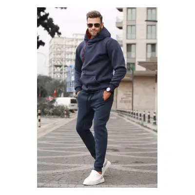 Madmext Navy Blue Men's Tracksuit Set