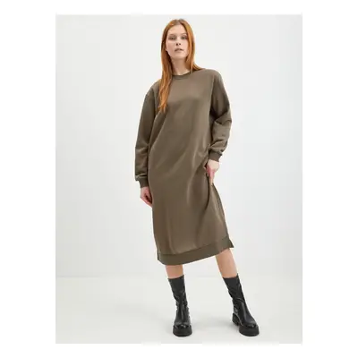 Khaki Women's Sweatshirt Dress Noisy May Helene - Women