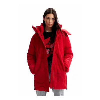 Red women's winter jacket Desigual Tulip - Women