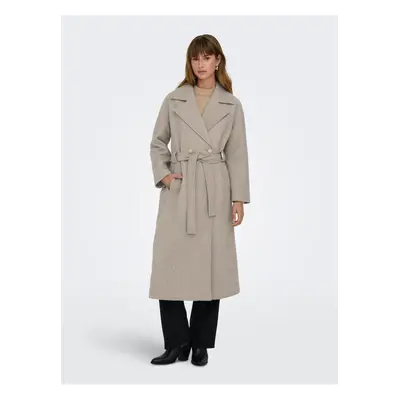 Women's grey brindle coat ONLY Ingrid - Women