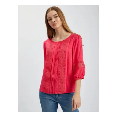 Orsay Dark pink Women's Blouse with Lace - Women