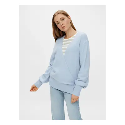 Light Blue Sweater with Ties Pieces - Women