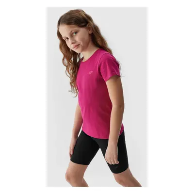 Girls' Plain T-Shirt 4F - Pink