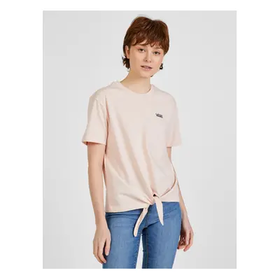 Light pink women's T-shirt with ties VANS - Women