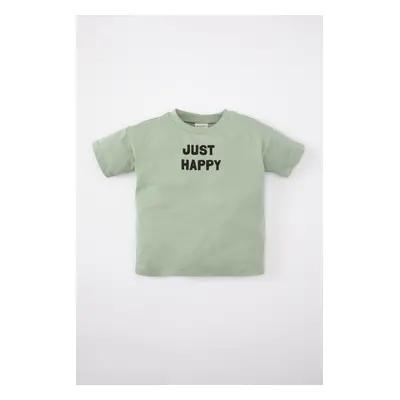 DEFACTO Baby Boy Crew Neck Printed Short Sleeve T-Shirt