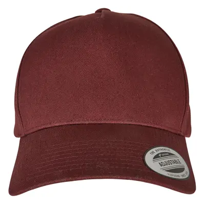 5-Panel Curved Classic Snapback Burgundy