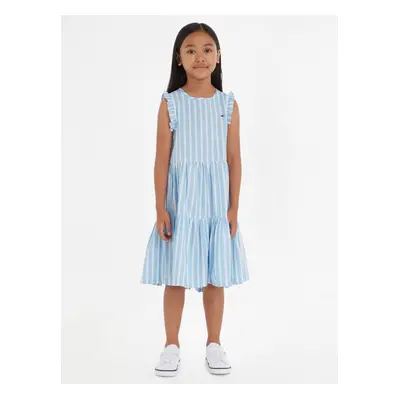 Light Blue Girls' Striped Dress Tommy Hilfiger - Girls