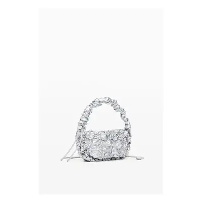 Women's handbag in silver color Desigual Flossy Eibar Mini - Women's