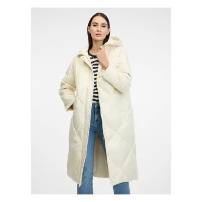 Cream women's quilted down coat ORSAY - Women's